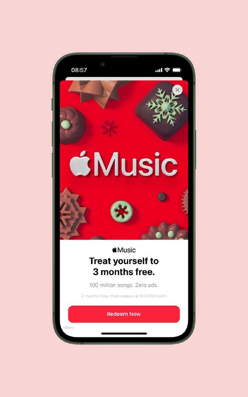 美区Apple Music 圣诞节🎄送三个月会员