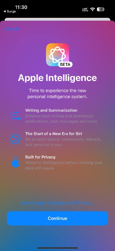 Apple Intelligence is already running on my CN version of the iPhone.It's really cool.Steve 频道：@st77eveSteve 群组链接：@st7eveeApple Intelligence is already running on my CN version of the iPhone.It's really cool.Steve 频道：@st77eveSteve 群组链接：@st7evee